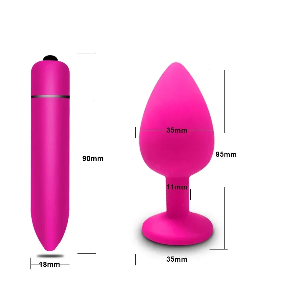 4pcs Soft Silicone Anal Plug Mini Erotic Butt Plug for Anal Toy Beginner Prostate Massager Sex Toy for Men Women Gay Couples