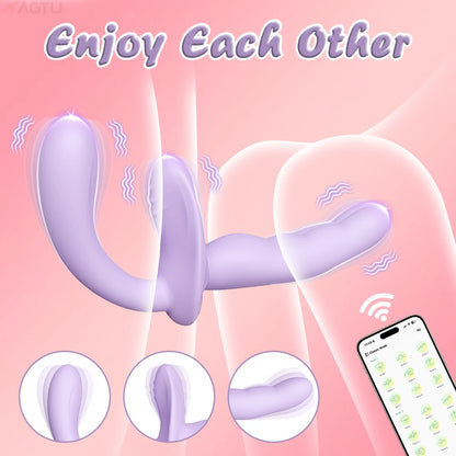 APP-Controlled 2-in-1 Wearable Dildo for G-Spot & Clit