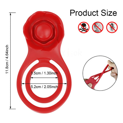 APP-Controlled Vibrating Cock Ring with Clit Stimulator