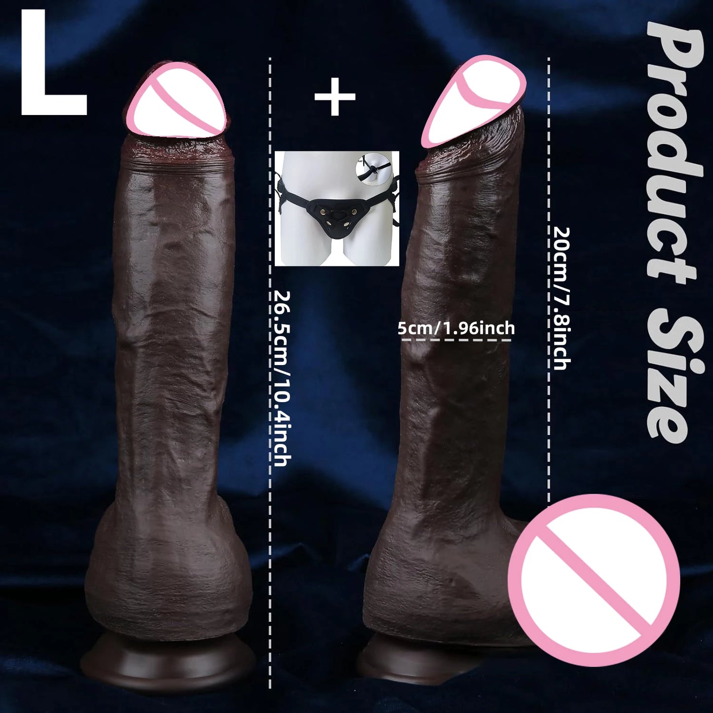Realistic Skin-Feel Huge Soft Dildo for Strapon