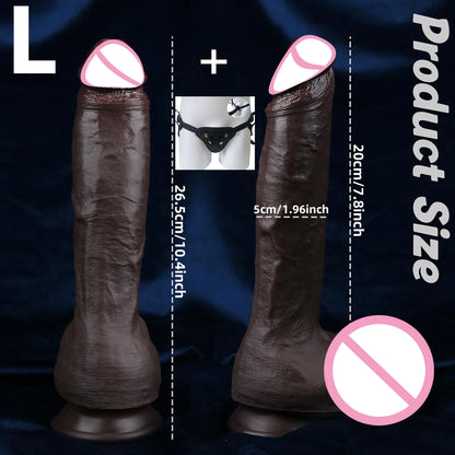 Realistic Skin-Feel Huge Soft Dildo for Strapon