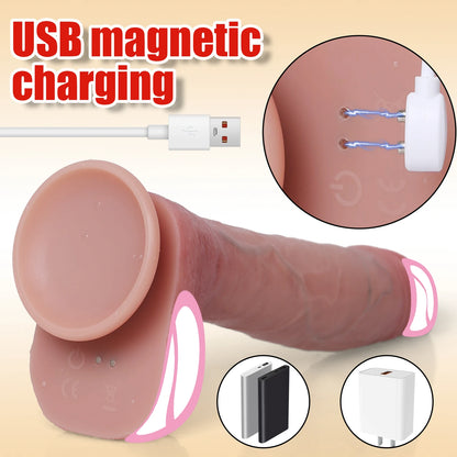 Remote Heating Realistic Dildo for G-Spot Massage