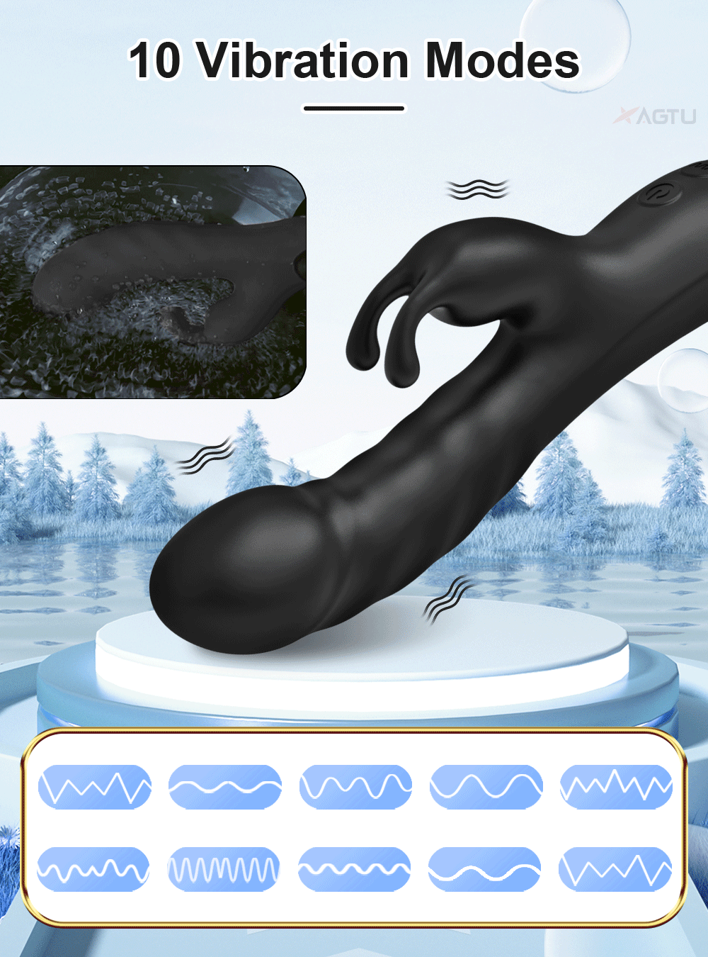 10-Speed Rabbit Vibrator: G-Spot & Clitoris Stimulator