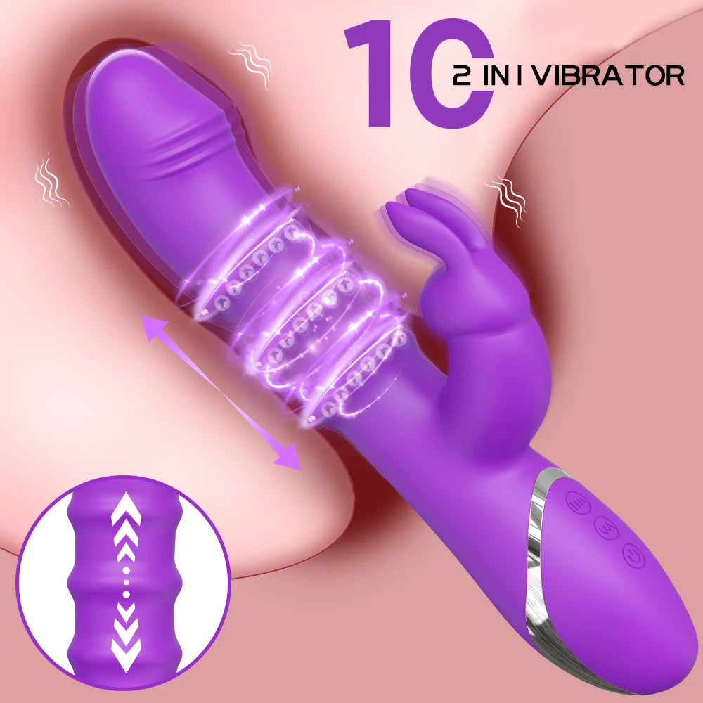 3-in-1 Dildo Rabbit Vibrator G-Spot & Clitoral Anal Stimulator