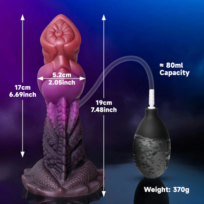 Inflatable Ovipositor Dildo - Egg-Laying Fantasy Toy for Vaginal & Anal Play