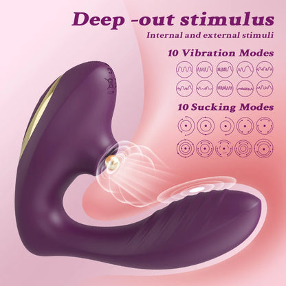 Dual-Action Clit Sucker and G-Spot Vibrator