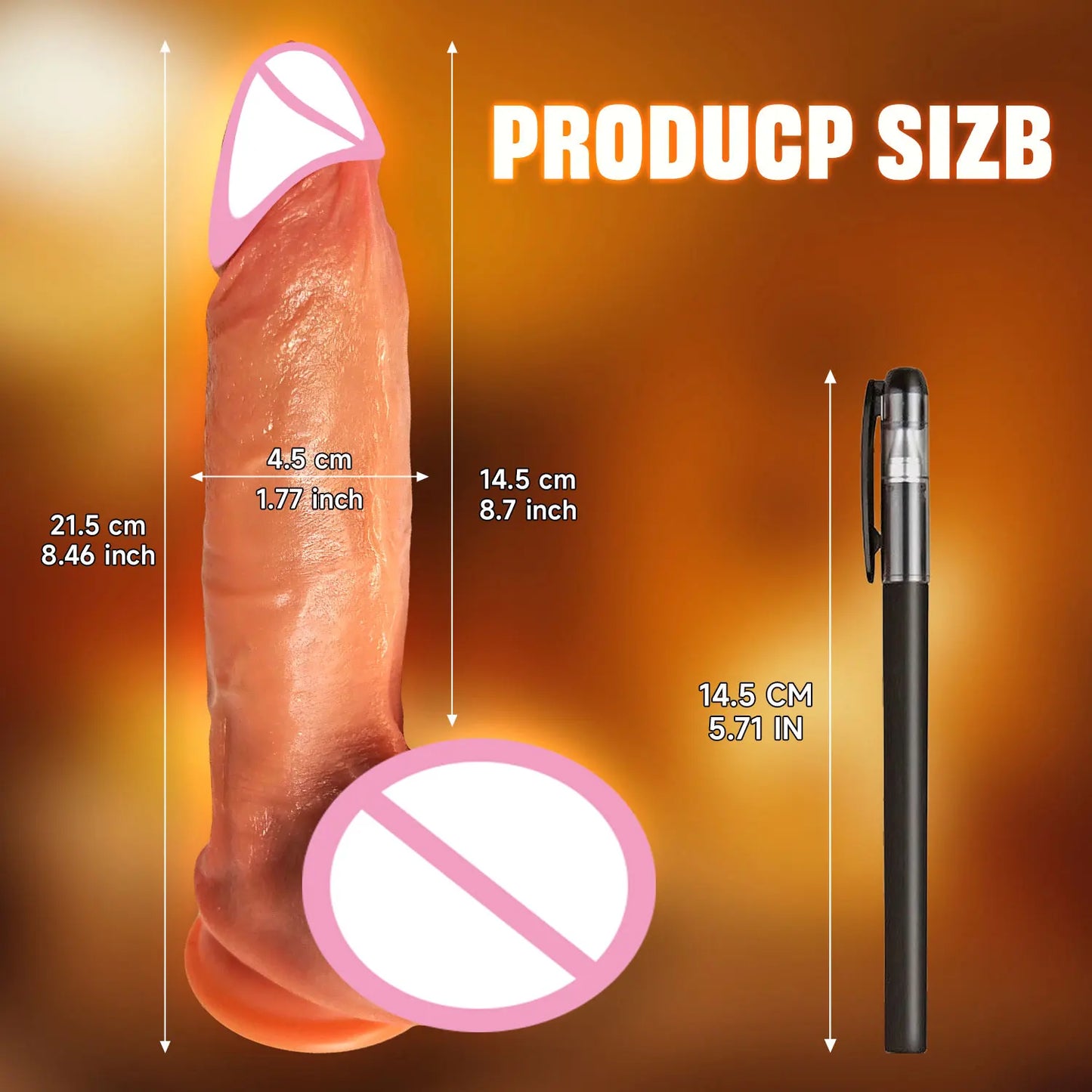 Squirting Silicone Dildo with Balls - Soft Anal Plug Toy for Women