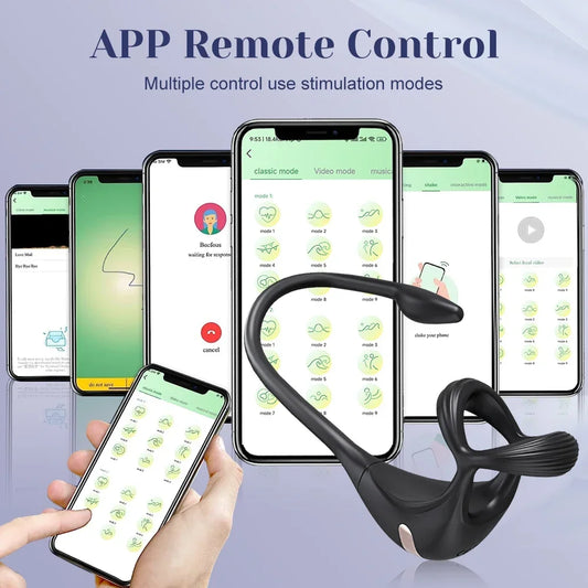 APP Control Beginner Prostate Massager & Vibrating Butt Plug Cock Ring