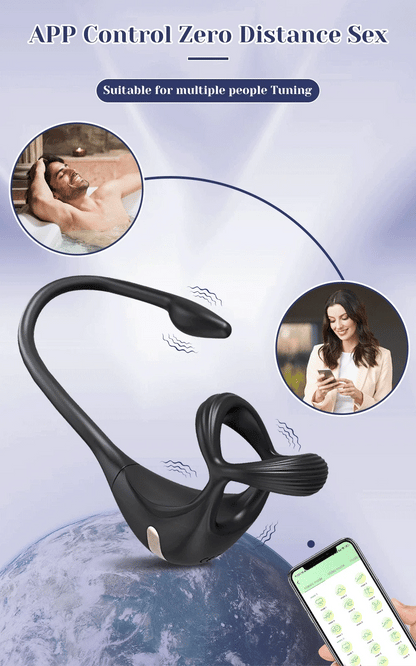 APP Control Beginner Prostate Massager & Vibrating Butt Plug Cock Ring