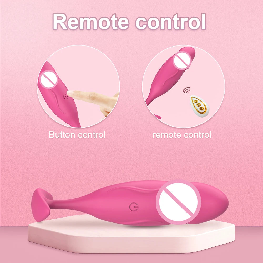 10 Mode Remote Control Vibrating Butt Plug & Mini Dildo