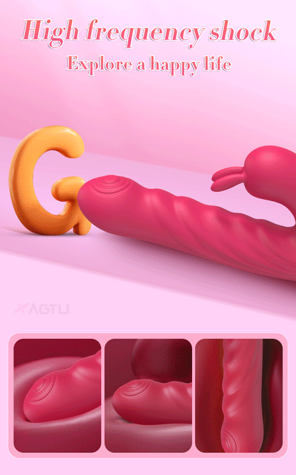 Thrusting Rabbit Vibrator for Women with G-Spot & Clitoral Stimulation