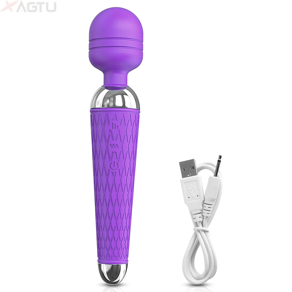 10-Speed Wand Vibrator for Clitoral and Nipple Stimulation