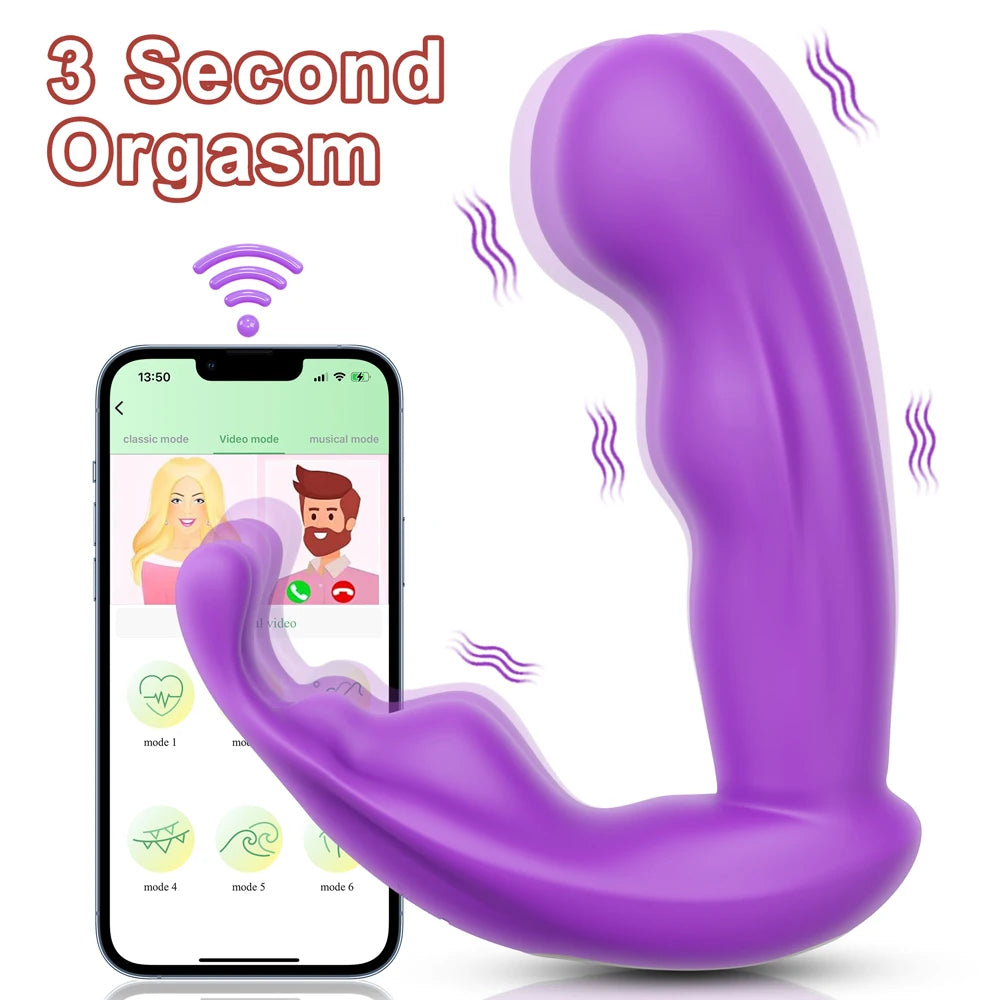 App Controll Thrusting Vibrator for G-Spot & Clit