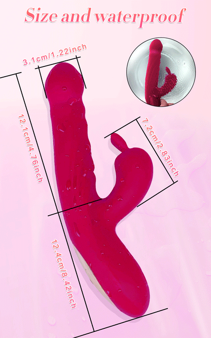 Thrusting Rabbit Vibrator for Women with G-Spot & Clitoral Stimulation