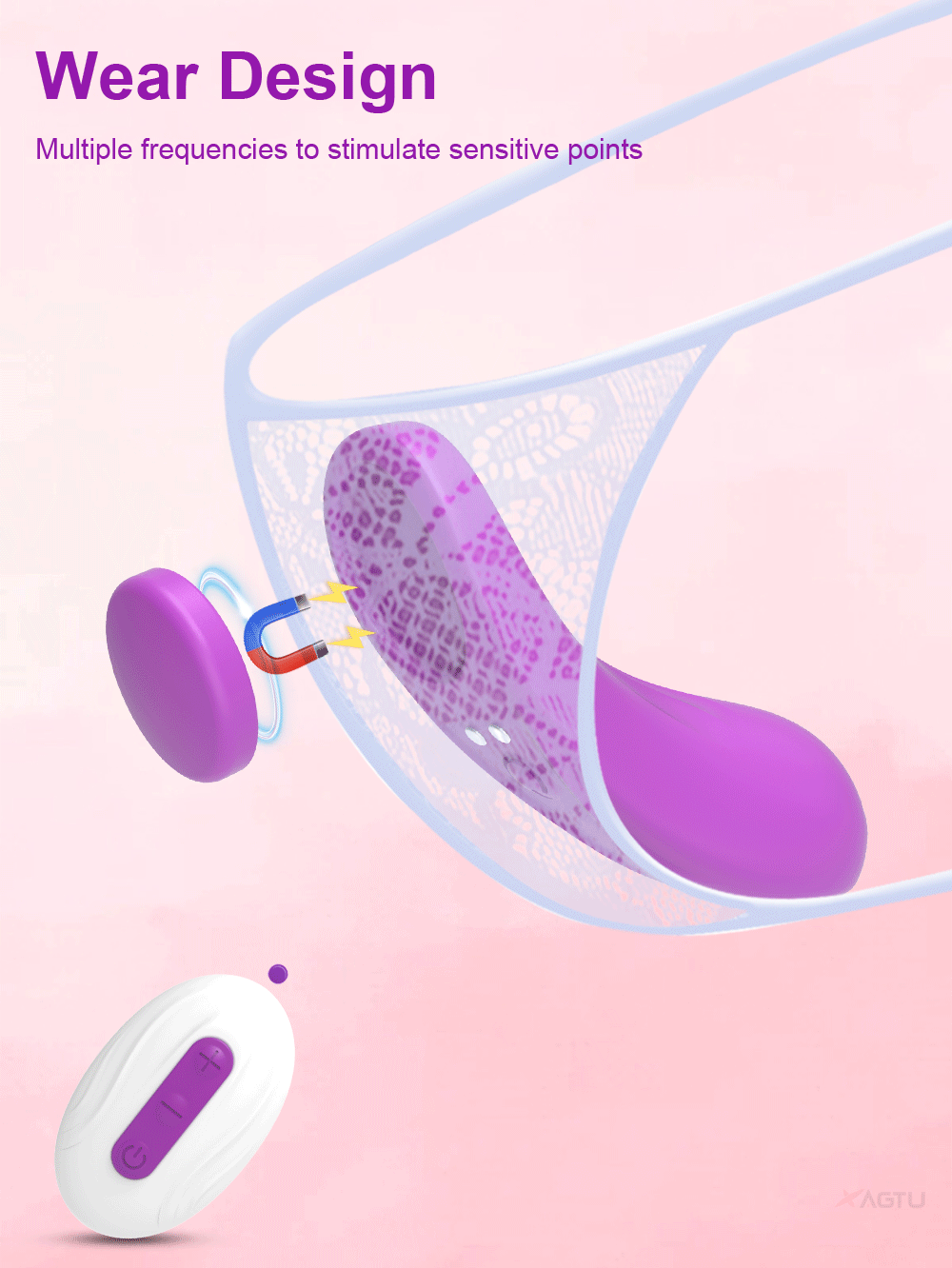 APP-Controlled Magnetic Clit Stimulator Panty for Women