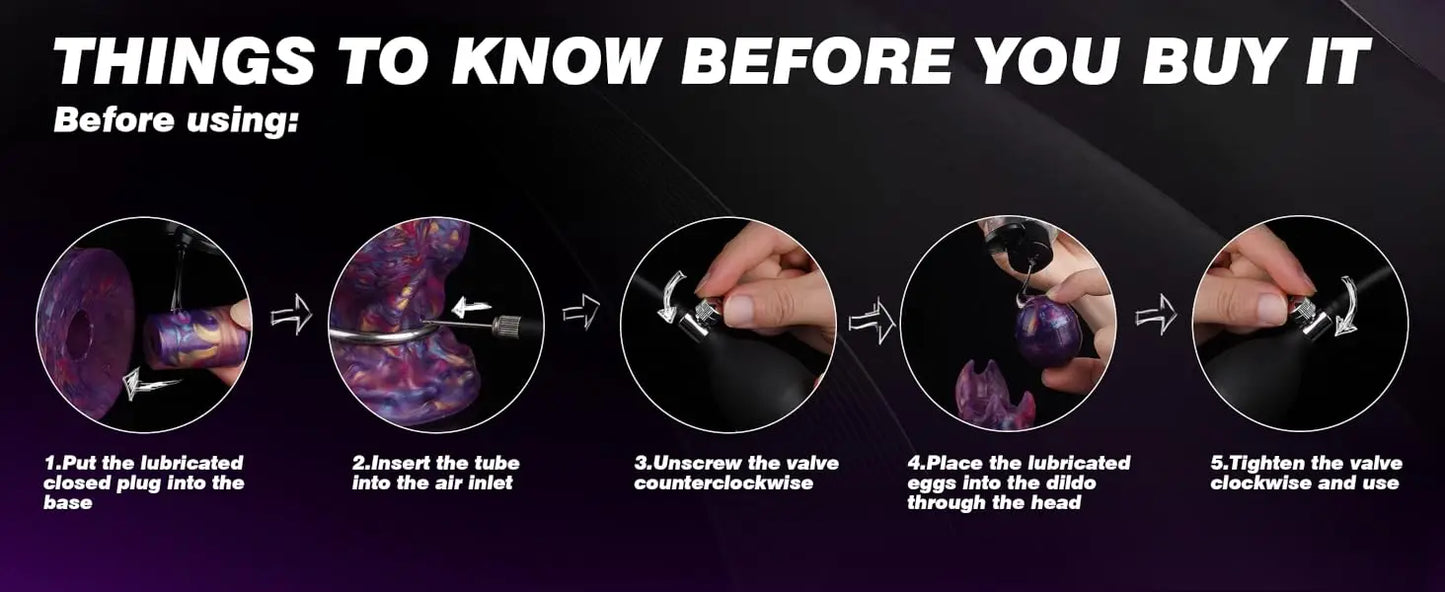 Inflatable Ovipositor Dildo - Egg-Laying Fantasy Toy for Vaginal & Anal Play