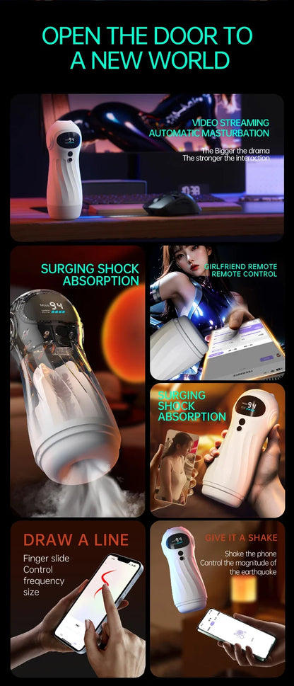 Automatic Sucker Male Masturbator with 9 Vibration & 4 Suction Modes