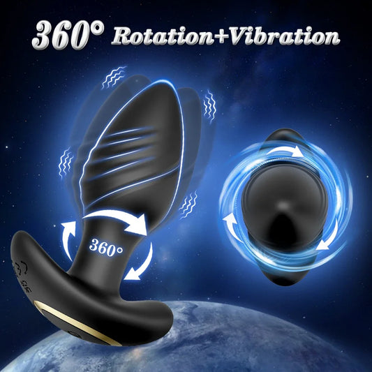 APP Controlled Rotating Butt Plug with 360° Wiggle Motion