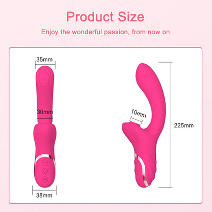 Dual Action Vibrator: Clit Sucker & Vaginal G-Spot Stimulator