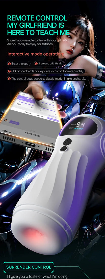 Automatic Sucker Male Masturbator with 9 Vibration & 4 Suction Modes