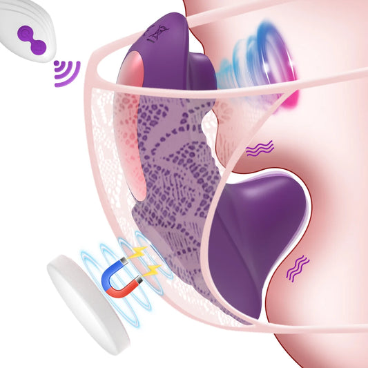 Remote Control Clit Sucker Panty with Magnetic Seal