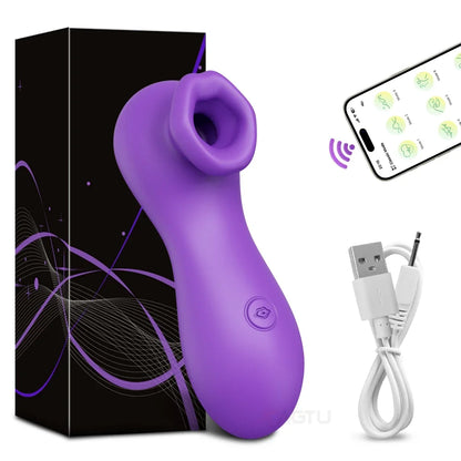 App-Controlled Clitoral Sucker with Dual Stimulation