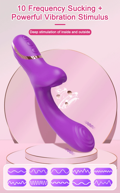 G-Spot Clit Sucker Vibrator with Nipple Stimulator