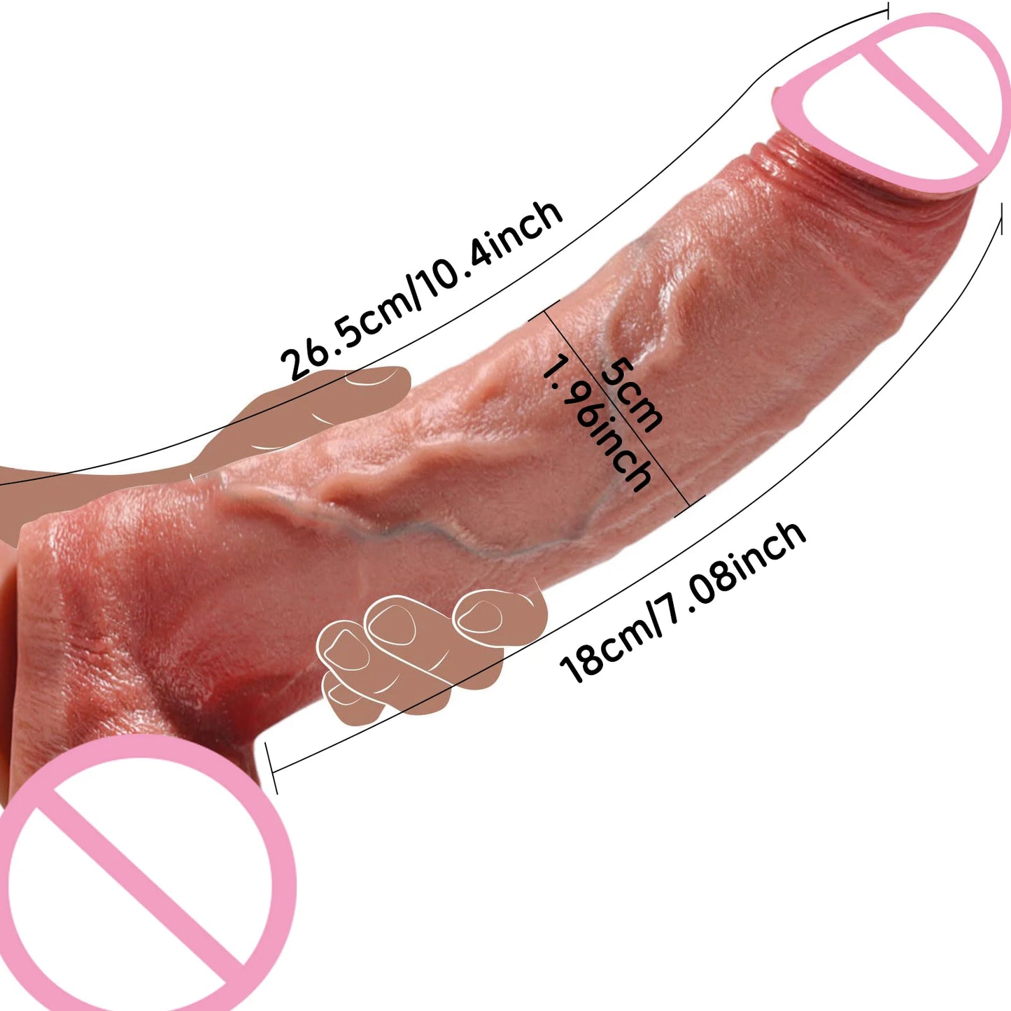 Super Realistic Thick Dildo with Strong Suction Cup