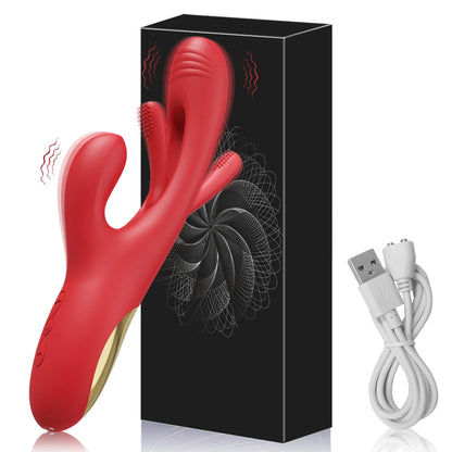 Tapping Flapping Vagina Vibrator & Clit Sucker Rabbit