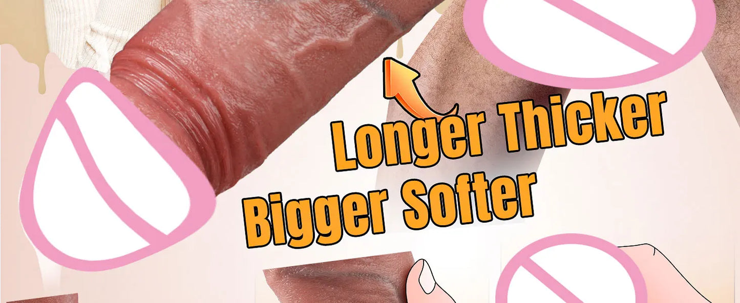 Super Realistic Thick Dildo with Strong Suction Cup
