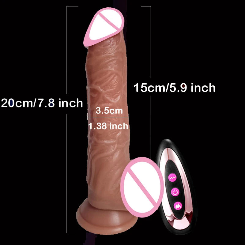 4 in 1 Huge Heating Swing Dildo with Remote Control