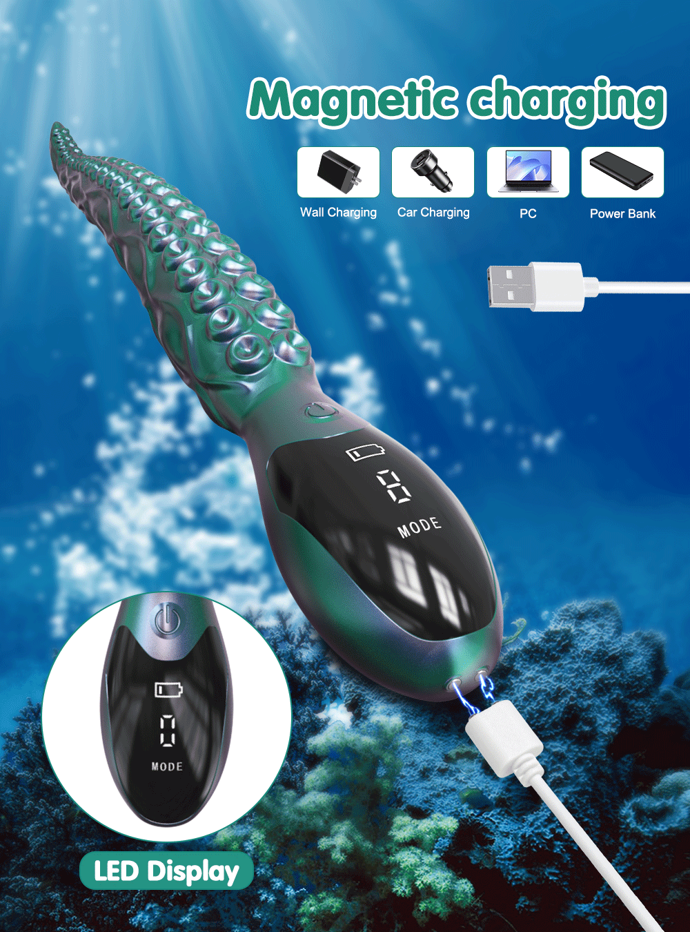 Monster Octopus Tentacle Dildo for G-Spot & Anal Play