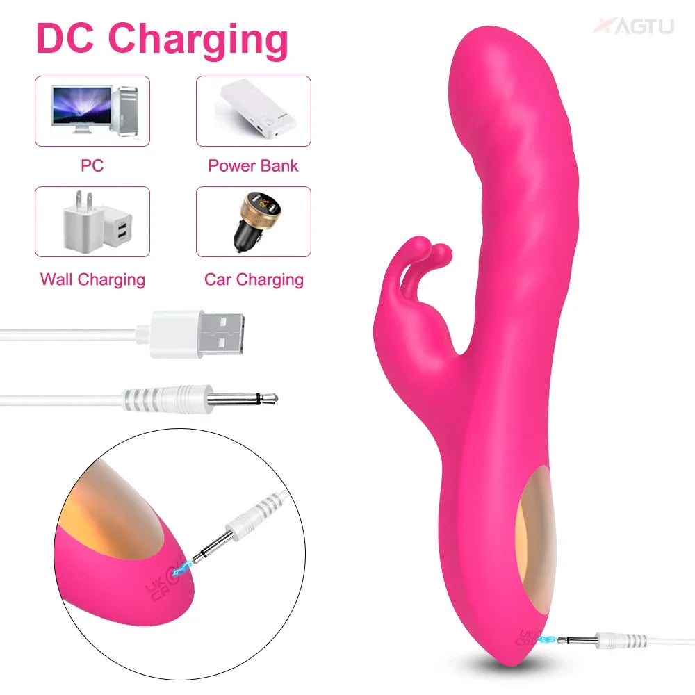 Powerful 2-in-1 Rabbit Vibrator for Clit and G-Spot