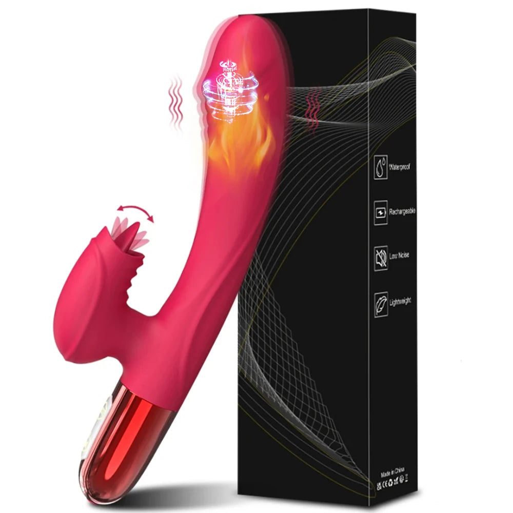 Heating Rabbit Vibrator for Women with G-Spot & Clitoral Stimulation