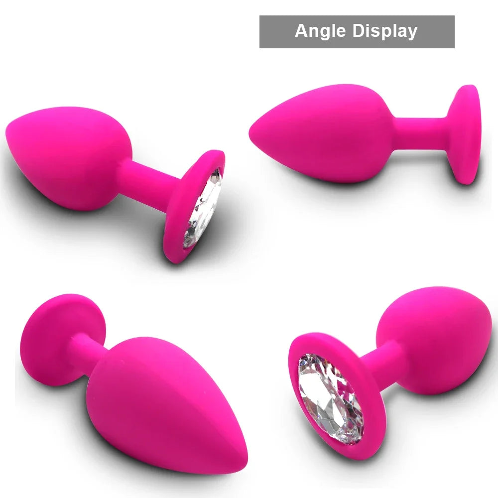4pcs Soft Silicone Anal Plug Mini Erotic Butt Plug for Anal Toy Beginner Prostate Massager Sex Toy for Men Women Gay Couples
