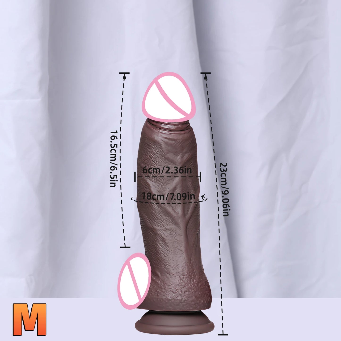 Huge Veined Realistic Dildo with Suction Cup