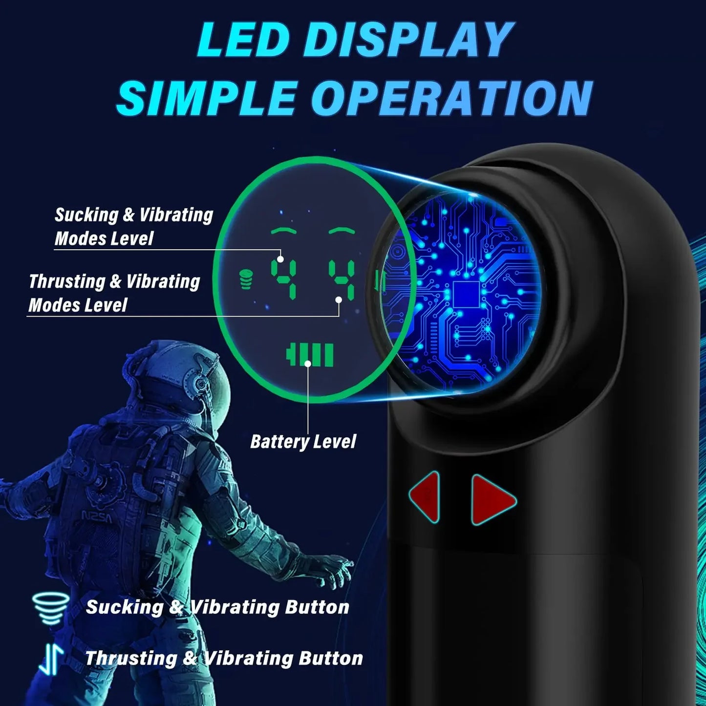 Realistic Vagina Automatic Male Masturbator with Thrusting & Sucking