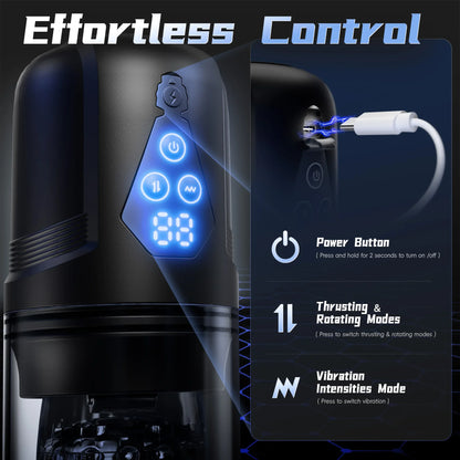 Smart App Control Male Stroker with Realistic Blowjob & 9 Vibration Modes