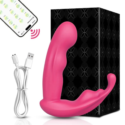 App Controll Thrusting Vibrator for G-Spot & Clit