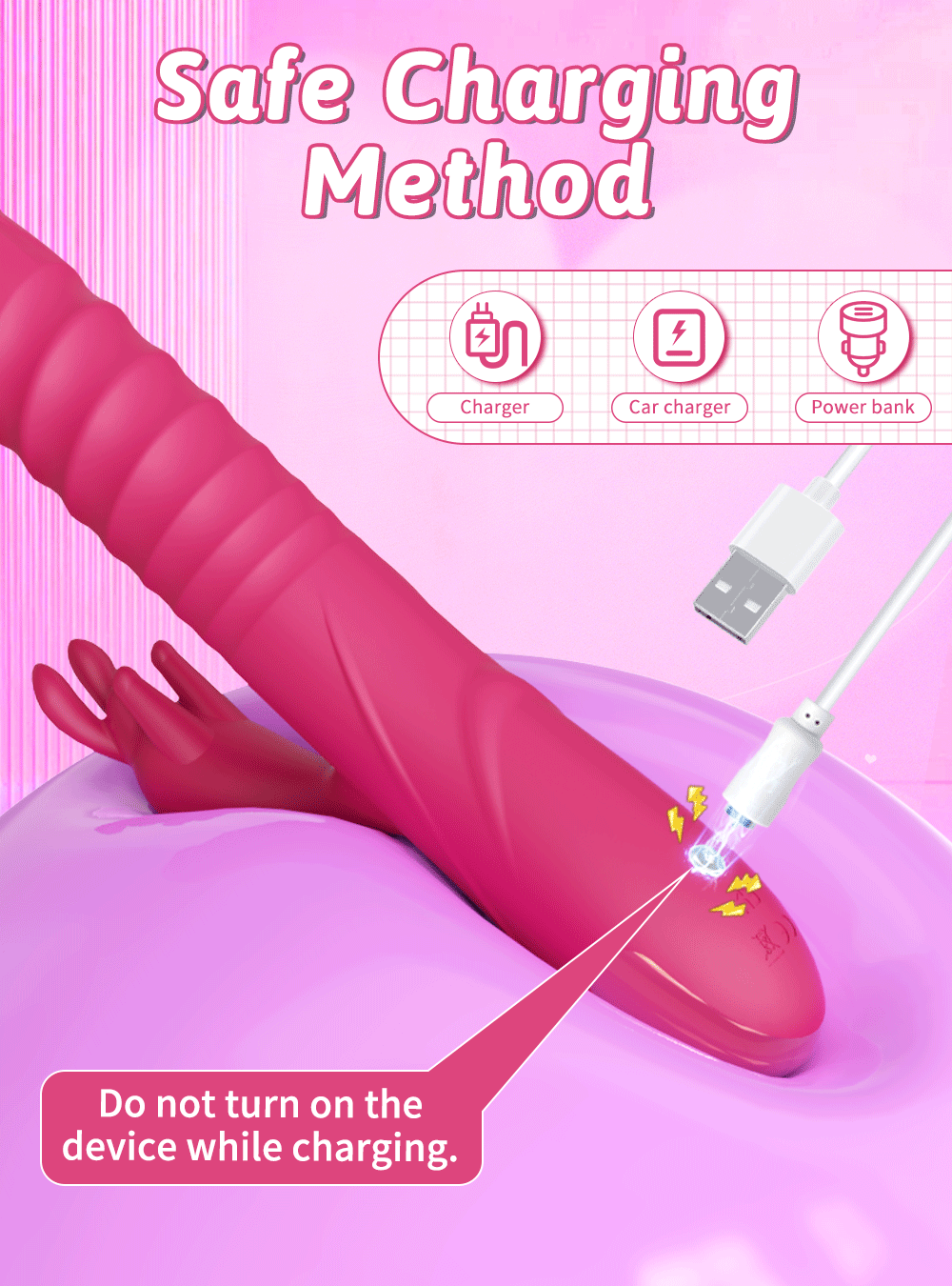 Dildo Vibrator with 3 Thrusting & 10 Vibration Patterns