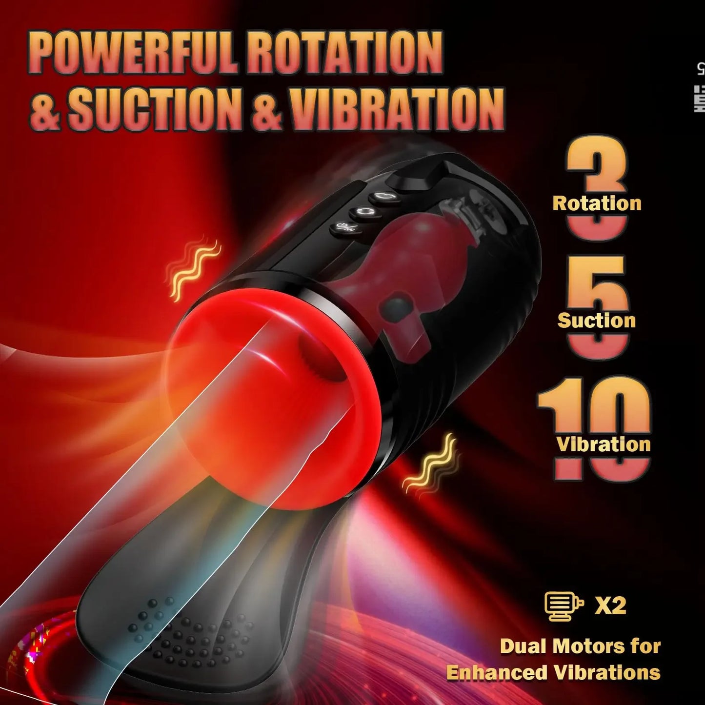 Penis & Testicle Massager - Vibrating Blowjob Machine with Delay Training