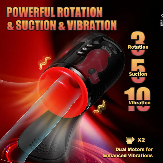 Penis & Testicle Massager - Vibrating Blowjob Machine with Delay Training