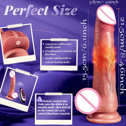 Wireless Heated Dildo for G-Spot Stimulation
