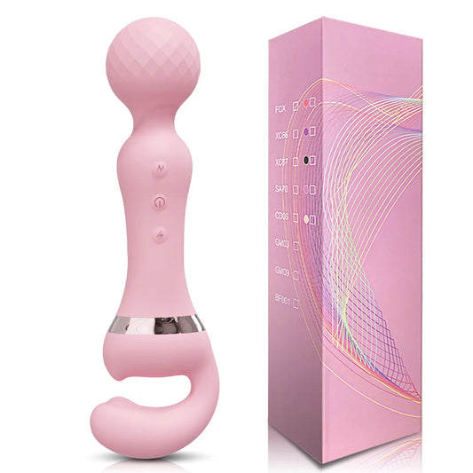 Rechargeable 2-in-1 Magic Wand G-Spot & Clitoral Stimulation