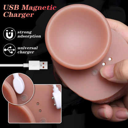 Thrusting Realistic Dildo for Anal & Vaginal Stimulation