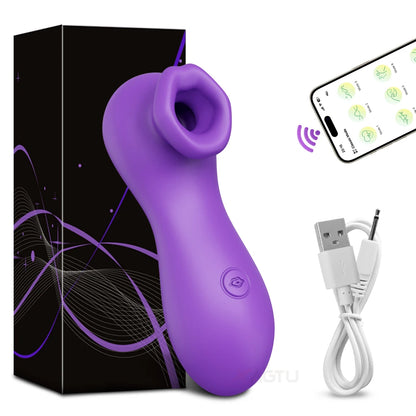 App-Controlled Clitoral Sucker with Vibration & Nipple Stimulation