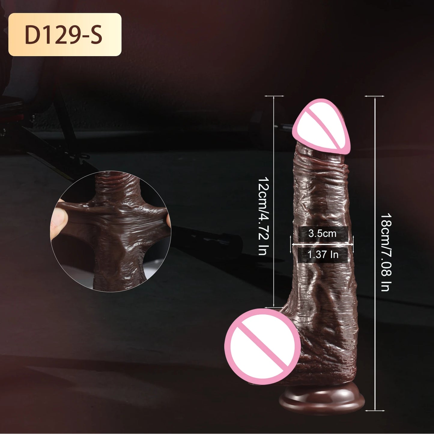 Realistic Pushing Dildo with Sliding Foreskin & Balls for Women & Anal