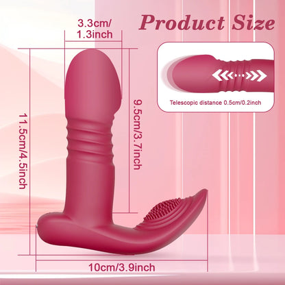 APP-Controlled Thrusting Panty Vibrator for G-Spot & Clit
