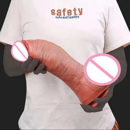 Big Realistic Hardness Dildo with Butt Plug