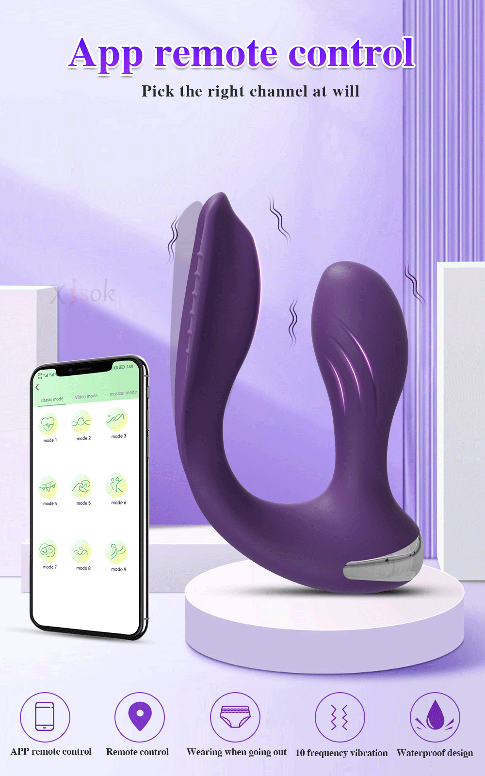 APP-Controlled Dual-Ended Panty Vibrator for Clit & Anal